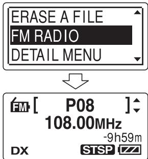 SONY ICD-UX81 - Luisteren naar een vooraf ingestelde radiozender - 2
