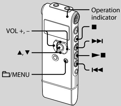 SONY ICD-UX81 - Playing Back Messages - 1