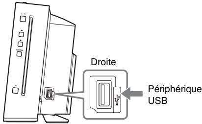 SONY BDV-F500 - Raccordez le périphérique USB à un port (USB) de l'appareil. - 1