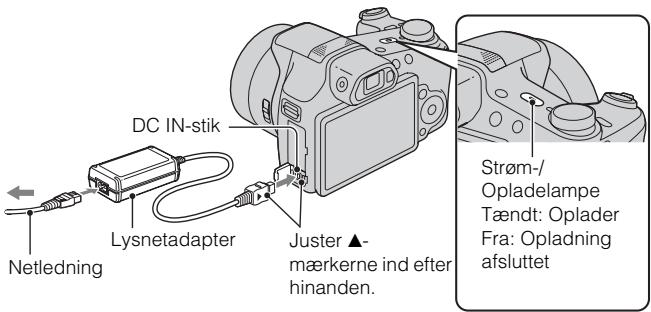 SONY CYBER-SHOT DSC-HX100 - Opladning af batteriet - 1
