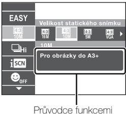 SONY CYBER-SHOT DSC-HX100 - Uvod do dalsich funkci - 2