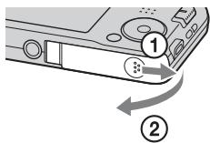 SONY CYBER-SHOT DSC-W710 - Een geheugenkaart (los verkrijgbaar) plaatsen - 1