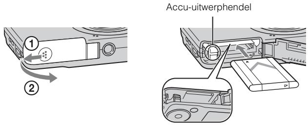 SONY CYBER-SHOT DSC-W710 - De accu plaatsen - 1