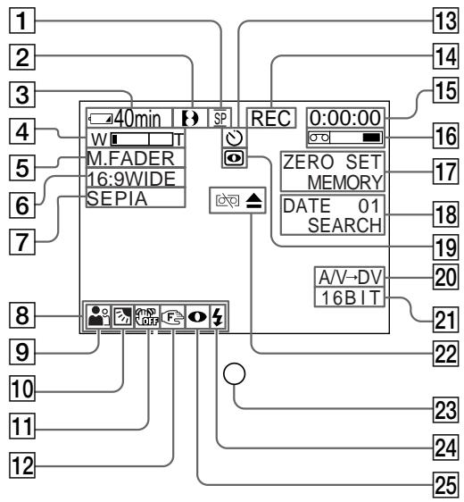 SONY DCR-TRV230E - Operation indicators - 1