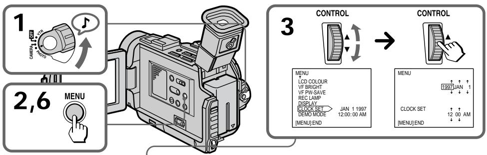 SONY DCR-TRV7 - Reajuste de laecha y hora - 1