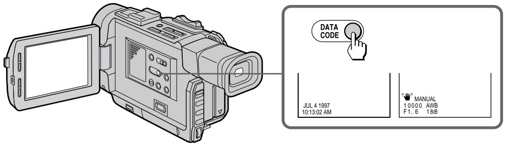 SONY DCR-TRV7 - Visualización de los datos de grabación — funciona deCORDO de datos - 1