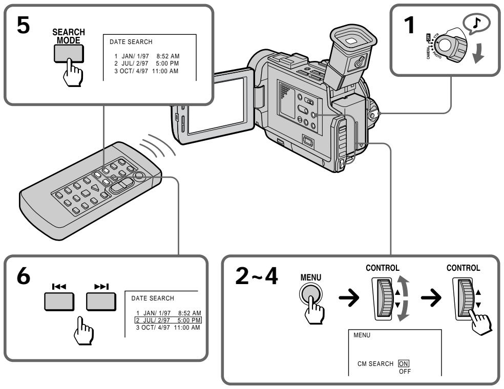 SONY DCR-TRV7 - Búsqueada de la Fecha mediante la memoria en cassette - 1