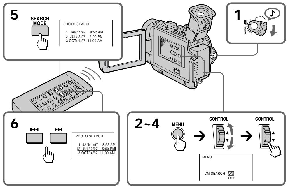 SONY DCR-TRV7 - Búsqueda de fotografías mediante la memoria en cassette - 1