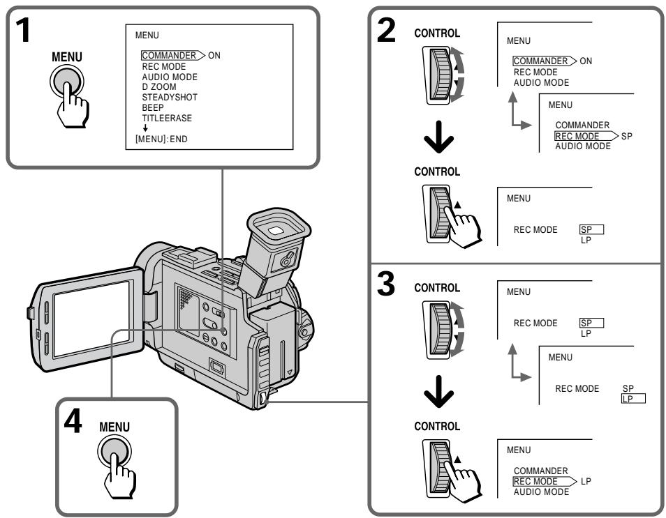 SONY DCR-TRV7 - Cambio de los ajustes de modo - 1