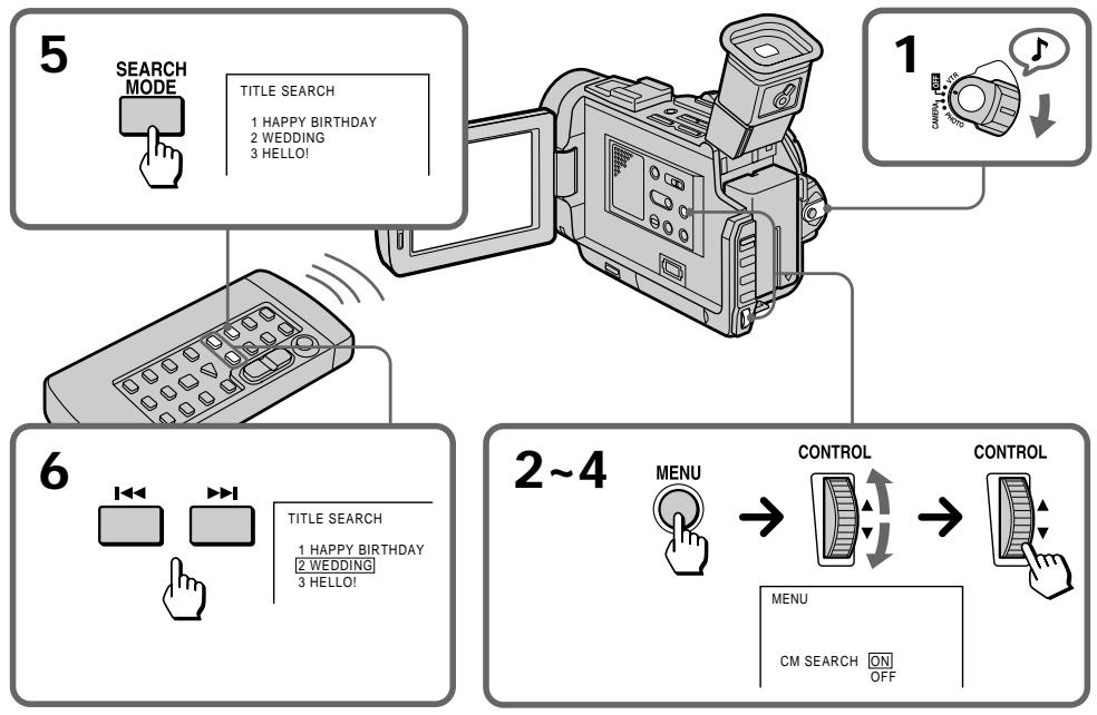 SONY DCR-TRV7 - Búsqueada del titulo mediante la memoria en cassette - 1