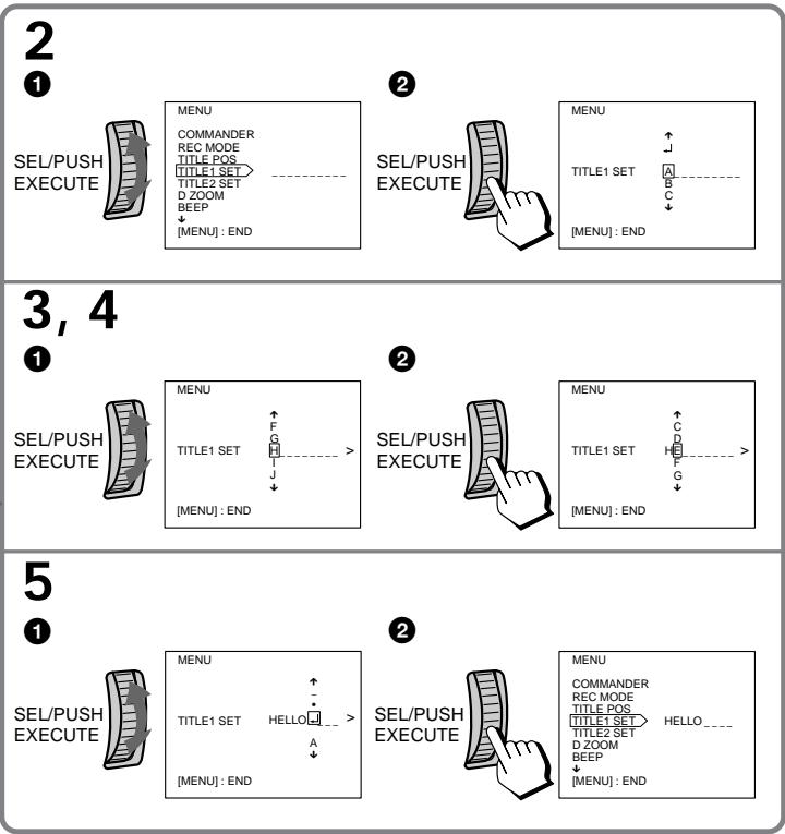 SONY CCD-TR503E - Создание Ваших собственных надписей - 2