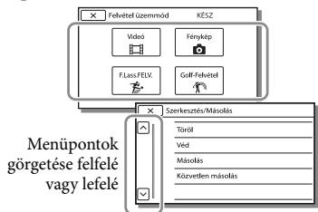 SONY HDR-PJ780E - A menük használata - 3