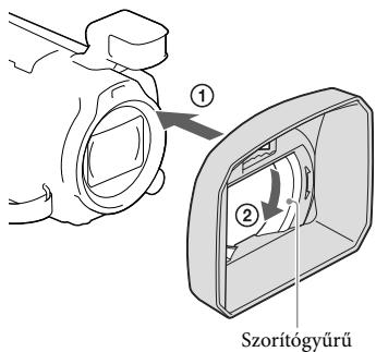 SONY HDR-PJ780E - A napellenzó felhelyezése - 1