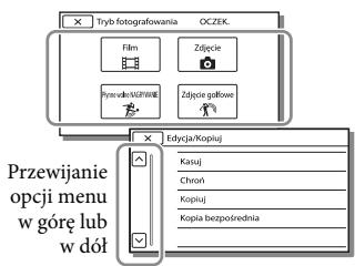 SONY HDR-PJ780E - Korzystanie z menu - 3