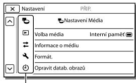 SONY HDR-PJ780E - Rychle vyhledani položky nabidky - 1