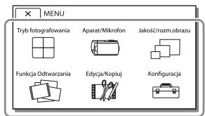 SONY HDR-PJ780E - Korzystanie z menu - 2