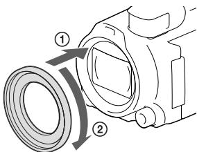 SONY HDR-PJ780E - Az atalakitó gyrūr felhelyezése - 1