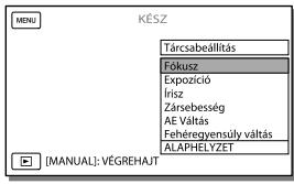 SONY HDR-PJ780E - Menüpont hozzárendelése a MANUAL tárcsához - 1