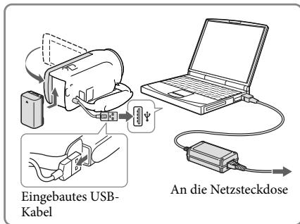 SONY PJ220,  PJ320,  PJ650 - Laden des Akkus über einen Computer - 1