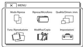SONY PJ220,  PJ320,  PJ650 - Uso dei menu - 2
