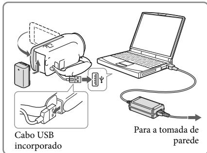 SONY PJ220,  PJ320,  PJ650 - Carregar a bateria utilizing o computador - 1