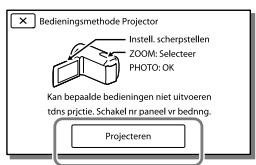 SONY PJ220,  PJ320,  PJ650 - Gebruik van de ingebouwde projector (modellen met een projector) - 3