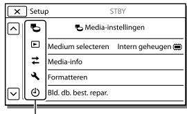 SONY PJ220,  PJ320,  PJ650 - Een menu-item snel vinden - 1