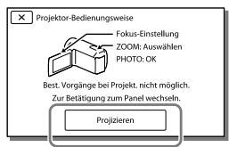 SONY PJ220,  PJ320,  PJ650 - Verwendendes   eingebauten   Projektors (Modèle mit   einem Projektor) - 3