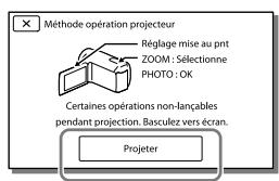 SONY PJ220,  PJ320,  PJ650 - Utilisation du projecteur intégré (modèles avec un projecteur) - 3