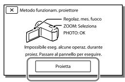 SONY PJ220,  PJ320,  PJ650 - Uso del proiettre incorporato (modelli con proiettre) - 3