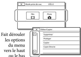 SONY PJ220,  PJ320,  PJ650 - Utilisation des menus - 3
