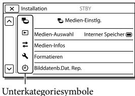 SONY PJ220,  PJ320,  PJ650 - Schnelles Auffinden einer Menüoption - 1