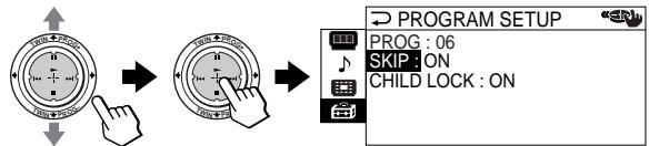 SONY KP-FS53M61 - Skipping unwanted or unused channels ("SKIP") - 4