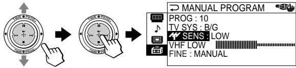 SONY KP-FS53M61 - If the TV signal is too strong and the picture is distorted, you can adjust the TV reception sensitivity. - 2