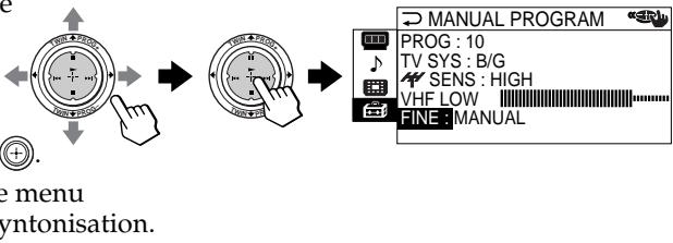 SONY KP-FS53M61 - Si vous n'êtes pas satisfait de la qualité du son et de l'image, vous pouvez l'améliorer à l'aide de la fonction de syntonisation "FINE". - 3