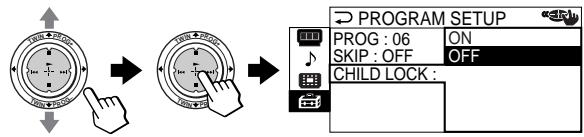 SONY KP-FS53M61 - Blocage des chaînes ("CHILD LOCK") - 4