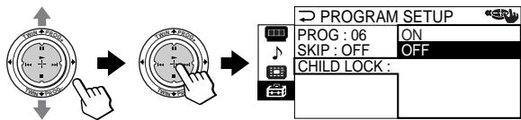 SONY KP-FS53M61 - Blocking channels ("CHILD LOCK") - 5