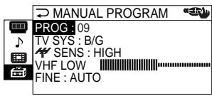 SONY KP-FS53M61 - Presetting channels manually - 2