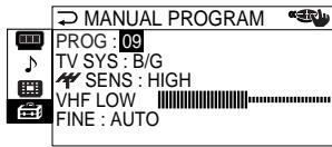 SONY KP-FS53M61 - Presetting channels manually - 4