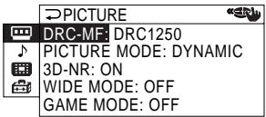 SONY KP-FS53M61 - Changement du réglage "PICTURE" - 5