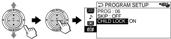 SONY KP-FS53M61 - Blocking channels ("CHILD LOCK") - 6