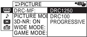 SONY KP-FS53M61 - Changing the "PICTURE" setting - 7