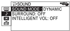 SONY KP-FS53M61 - Changing the "SOUND" setting - 6