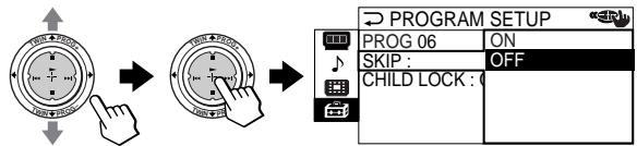 SONY KP-FS53M61 - Skipping unwanted or unused channels ("SKIP") - 3