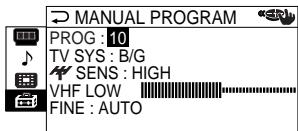 SONY KP-FS53M61 - Presetting channels manually - 6