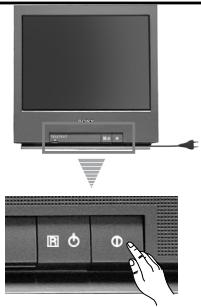 SONY KV-21FT1K - Switching On the TV and Automatically Tuning - 2