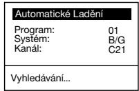 SONY KV-21FT1K - Zapnutí a automatické naladění TV - 11