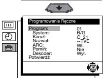 SONY KV-21FT1K - SORTOWANIE PROGRAMÓW - 5