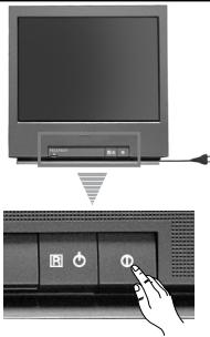 SONY KV-21FT1K - Zapnutie a automatické naladenie televízora - 2