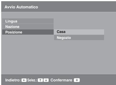 SONY KDL-32P3600 - 6: Selezione della lingua, della nazione/regione e del luogo - 6